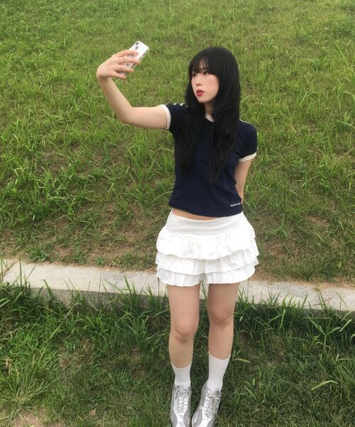 ROCKCAKE(ロックケーキ)の「Sports 96 Lace Crop Top - Navy(Tシャツ/カットソー・レディース・その他・MEDIUM/SMALL)」の10枚目の写真