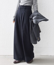 SHIPS | 〈洗濯機可能〉ウールライク ポケット デザイン ワイド パンツ(その他パンツ)
