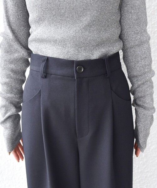 洗濯機可能〉ウールライク ポケット デザイン ワイド パンツ（その他