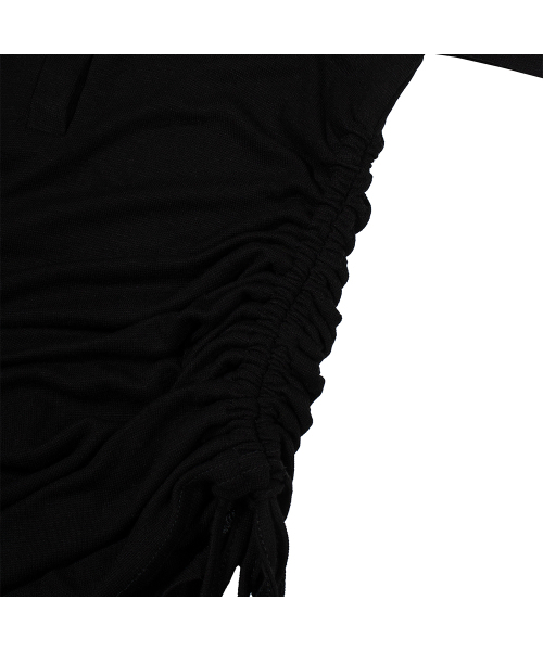 MOAA(モア)の「Hooded ring snap shirring top (BLACK)(パーカー・レディース・その他・SMALL/MEDIUM)」の5枚目の写真
