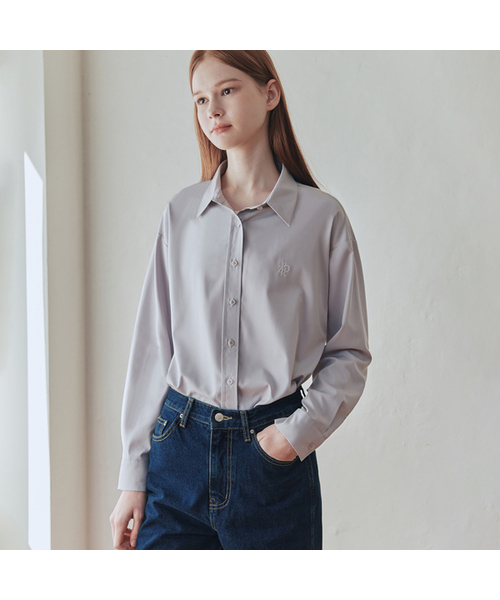 ZEROSTREET（ゼロストリート）の「[7カラー] ウ wrinkleフリーシャツ（シャツ/ブラウス・レディース・スカイブルー/ホワイト×ホワイト/ブルー/ブラウン/Lilac/PINK/ホワイト/ネイビー/Beige/イエロー・MEDIUM/SMALL）」の8枚目の写真