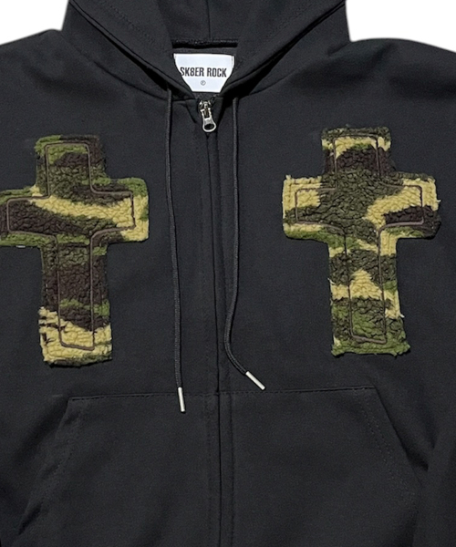 SK8ER ROCK(スケーターロック)の「Striking Cross Sweat Hood Zip-Up ((black))(パーカー・レディース・その他・FREE)」の3枚目の写真
