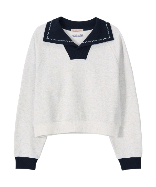 BITTER CELLS（ビターセルズ）の「ピーターカラー スウェットシャツ-ライトグレー（スウェット・レディース・その他・FREE）」の2枚目の写真