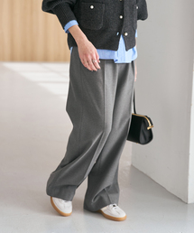 Spick & Span | 裏起毛ジョーゼットタックイージーパンツ(スラックス)