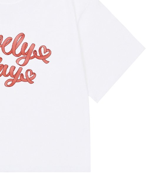 GRAVER（グレーバー）の「[ウーマン]リボンタイポハートクロップ半袖Tシャツ_ホワイト（Tシャツ/カットソー・レディース・ホワイト・FREE）」の5枚目の写真