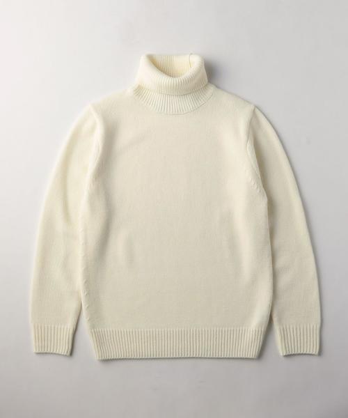 UNITED ARROWS(ユナイテッドアローズ)の「UAS ウール アクリル ローゲージ タートルネック ニット◆(ニット/セーター・メンズ・ホワイト/ブラック・MEDIUM/LARGE/X-LARGE/SMALL/XX-LARGE)」の1枚目の写真