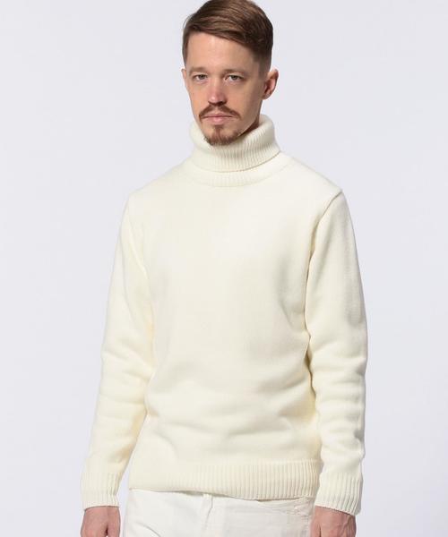 UNITED ARROWS(ユナイテッドアローズ)の「UAS ウール アクリル ローゲージ タートルネック ニット◆(ニット/セーター・メンズ・ホワイト/ブラック・MEDIUM/LARGE/X-LARGE/SMALL/XX-LARGE)」の9枚目の写真