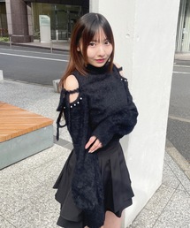 one way | 肩あきリボンニット(ニット/セーター)