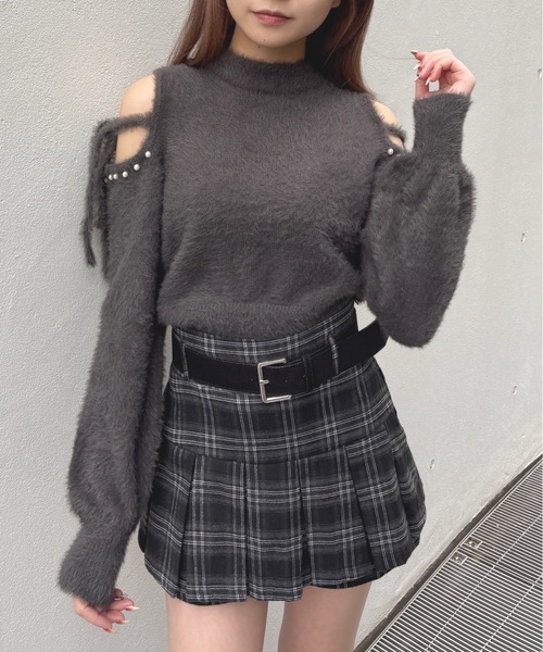 one way（ワンウェイ）の「肩あきリボンニット（ニット/セーター・レディース・ピンク/ホワイト/ブラック/チャコールグレー・FREE）」の19枚目の写真