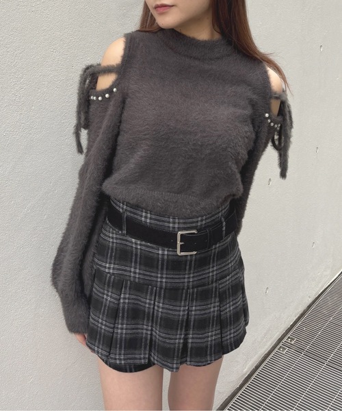 one way（ワンウェイ）の「肩あきリボンニット（ニット/セーター・レディース・ピンク/ホワイト/ブラック/チャコールグレー・FREE）」の20枚目の写真