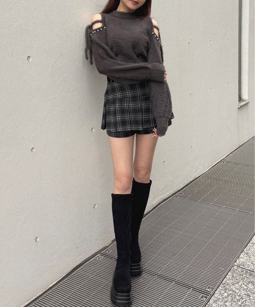 one way（ワンウェイ）の「肩あきリボンニット（ニット/セーター・レディース・ピンク/ホワイト/ブラック/チャコールグレー・FREE）」の22枚目の写真