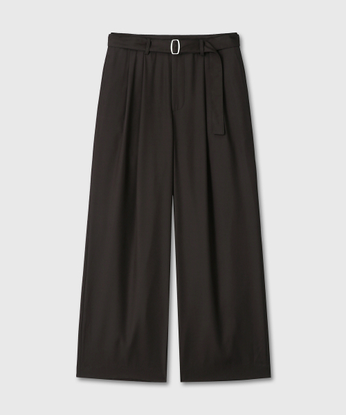 DIVEIN（ダイブイン）の「LOOSED BELTED WIDE SLACKS (BROWN)（スラックス・メンズ・その他・0/1/2）」の3枚目の写真