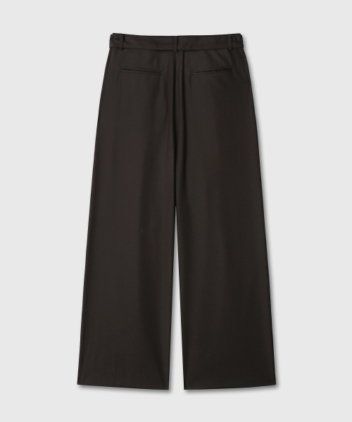 DIVEIN（ダイブイン）の「LOOSED BELTED WIDE SLACKS (BROWN)（スラックス・メンズ・その他・0/1/2）」の2枚目の写真