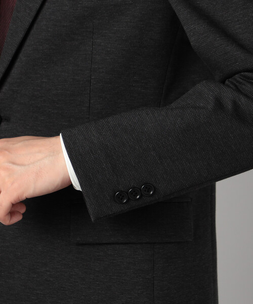 COMME CA MEN（コムサメン）の「【セットアップ対応】ハイゲージ千鳥 テーラードジャケット（テーラードジャケット・メンズ・ネイビー/チャコールグレー・M/L/S）」の3枚目の写真