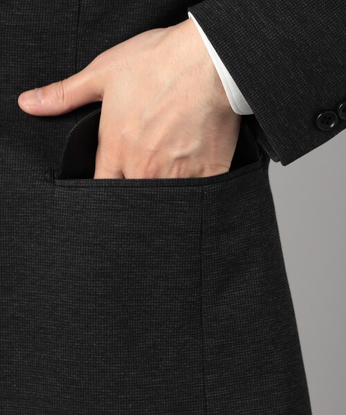 COMME CA MEN（コムサメン）の「【セットアップ対応】ハイゲージ千鳥 テーラードジャケット（テーラードジャケット・メンズ・ネイビー/チャコールグレー・M/L/S）」の4枚目の写真