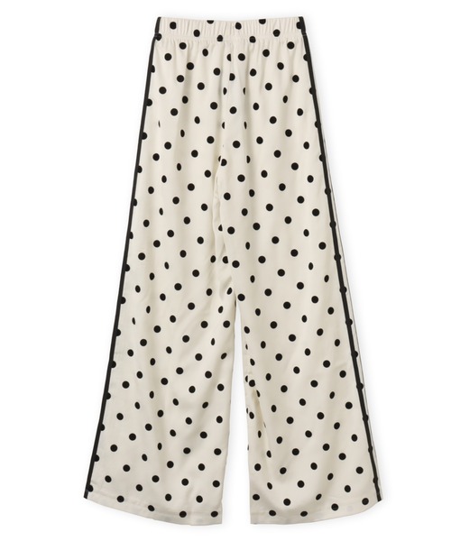 adidas(アディダス)の「adidas SATIN POLKA DOTS WIDE LEG PANT / アディダス サテン 水玉 ワイド レッグ パンツ(その他パンツ・レディース・ホワイト・L/M/S)」の7枚目の写真