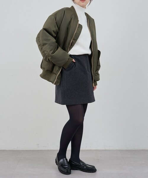 SHENERY（シーナリー）の「ウールミニスカート（スカート・レディース・グレー/ブラック・36/38）」の4枚目の写真