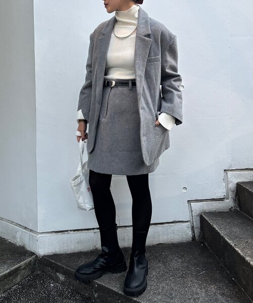 SHENERY（シーナリー）の「ウールミニスカート（スカート・レディース・グレー/ブラック・36/38）」の17枚目の写真