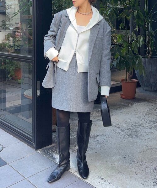 SHENERY（シーナリー）の「ウールミニスカート（スカート・レディース・グレー/ブラック・36/38）」の12枚目の写真