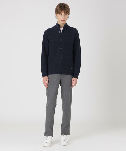 BLACK LABEL CRESTBRIDGE（ブラックレーベル・クレストブリッジ）の「ハイネックカーディガン（カーディガン/ボレロ・メンズ・ライトグレー/ネイビー/ブラック/オフホワイト・M/L/XL）」の9枚目の写真