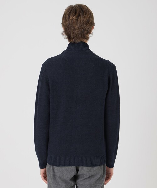 BLACK LABEL CRESTBRIDGE（ブラックレーベル・クレストブリッジ）の「ハイネックカーディガン（カーディガン/ボレロ・メンズ・ライトグレー/ネイビー/ブラック/オフホワイト・M/L/XL）」の7枚目の写真