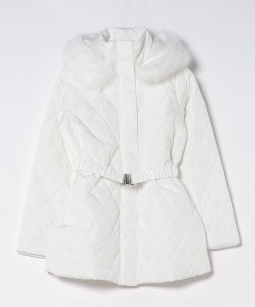 ZOZO限定】フェイクファーフード付きタフタキルト中綿コート（その他