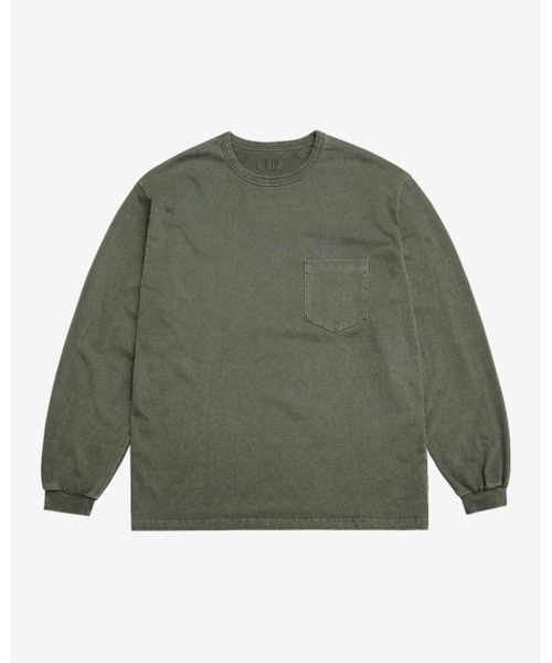 sortie(ソルティ)の「ピグメント ロングスリーブ ポケット Tシャツ (ディープカーキ)(Tシャツ/カットソー・メンズ・その他・MEDIUM/LARGE/X-LARGE)」の1枚目の写真