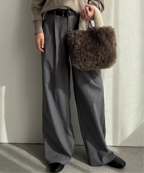 LBC(エルビーシー)の「エコファーカラー持ち手トートバッグ(トートバッグ・レディース・チャコール/ミント/ライトグレー・FREE)」の17枚目の写真