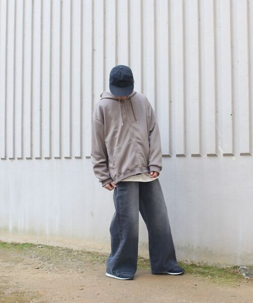 WEST GRAND BOULEVARD(ウエストグランドブルバード)の「レトロラフワイドバンディングデニムパンツ サンドブラック(デニムパンツ・メンズ・その他・SMALL/MEDIUM/LARGE)」の9枚目の写真