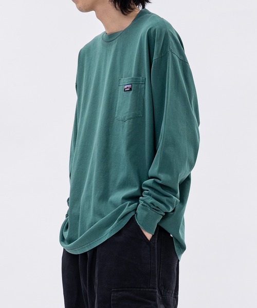 GERRY(ジェリー)の「【ag】〔GERRY/ジェリー〕ピスデザインポケット ピグメント ロングスリーブTシャツ(Tシャツ/カットソー・メンズ・ネイビー/グリーン/ブラック・MEDIUM/LARGE)」の11枚目の写真