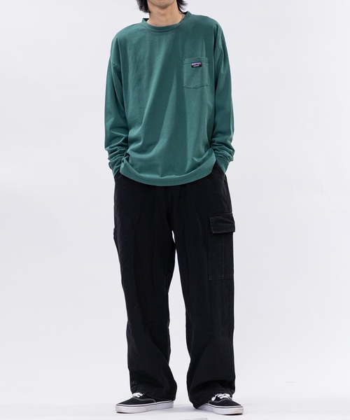 GERRY(ジェリー)の「【ag】〔GERRY/ジェリー〕ピスデザインポケット ピグメント ロングスリーブTシャツ(Tシャツ/カットソー・メンズ・ネイビー/グリーン/ブラック・MEDIUM/LARGE)」の13枚目の写真