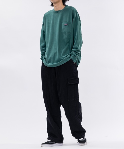 GERRY(ジェリー)の「【ag】〔GERRY/ジェリー〕ピスデザインポケット ピグメント ロングスリーブTシャツ(Tシャツ/カットソー・メンズ・ネイビー/グリーン/ブラック・MEDIUM/LARGE)」の14枚目の写真