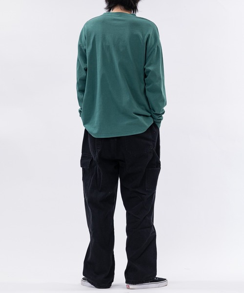 GERRY(ジェリー)の「【ag】〔GERRY/ジェリー〕ピスデザインポケット ピグメント ロングスリーブTシャツ(Tシャツ/カットソー・メンズ・ネイビー/グリーン/ブラック・MEDIUM/LARGE)」の15枚目の写真