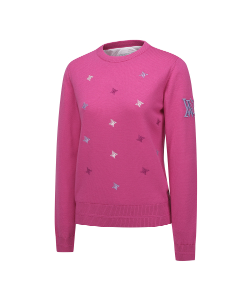 ANEW GOLF（アニューゴルフ）の「W LOGO PATTERN WIND BLOCK PULLOVER_PI（ニット/セーター・レディース・その他・X-SMALL/SMALL/MEDIUM）」の3枚目の写真