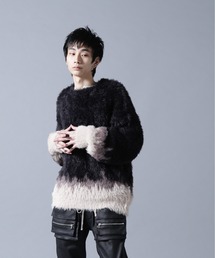 DANKE SCHON | DankeSchon/ダンケシェーン/NYLON SHAGGY CREWNECK SWITCH(ニット/セーター)