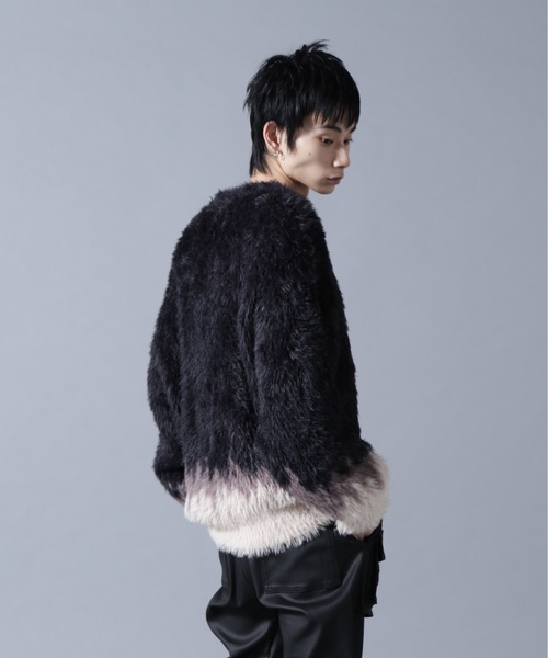 DANKE SCHON（ダンケシェーン）の「DankeSchon/ダンケシェーン/NYLON SHAGGY CREWNECK SWITCH（ニット/セーター・メンズ・ブルー/ブラウン・M/L）」の19枚目の写真