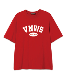 VNWS アーチロゴ オーバーサイズ 半袖Tシャツ (VS0011) レッド/ホワイト