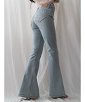 AMATERAS（アマテラス）の「flare stretch asanoha denim（デニム