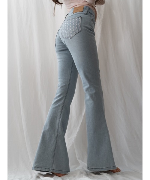 パンツ Amateras flare stretch asanoha denim AMATERAS（アマテラス）の「flare stretch asanoha denim（デニム