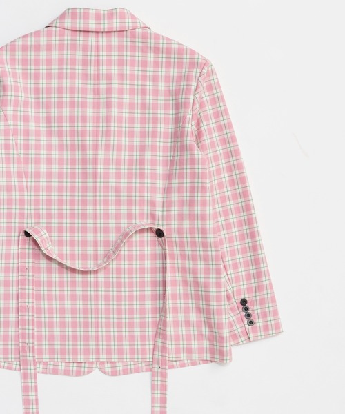 MAISON SPECIAL(メゾンスペシャル)の「Multi-Way Check Jacket/マルチウェイチェックジャケット(テーラードジャケット・レディース・ピンク/グリーン・FREE)」の16枚目の写真