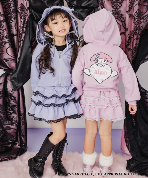 ANAPKIDS ×【 マイメロディ・クロミ 】フリル ティアード スウェット