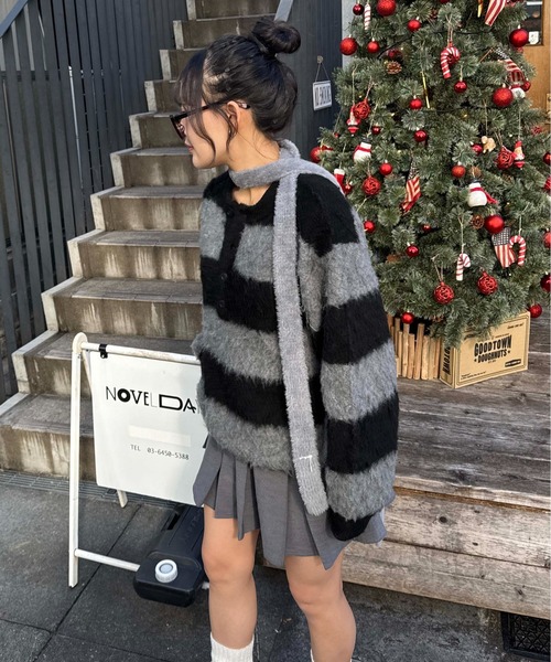 sedacle（セダクル）の「ヘンリーケーブルシャギーアソートニット（ニット/セーター・メンズ・ブラック/アイボリー/ブラウン・SMALL/MEDIUM/LARGE）」の20枚目の写真