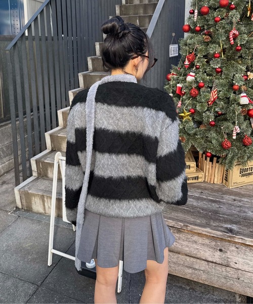 sedacle（セダクル）の「ヘンリーケーブルシャギーアソートニット（ニット/セーター・メンズ・ブラック/アイボリー/ブラウン・SMALL/MEDIUM/LARGE）」の21枚目の写真