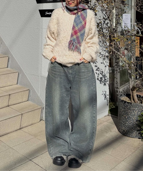 sedacle（セダクル）の「ヘンリーケーブルシャギーアソートニット（ニット/セーター・メンズ・ブラック/アイボリー/ブラウン・SMALL/MEDIUM/LARGE）」の8枚目の写真