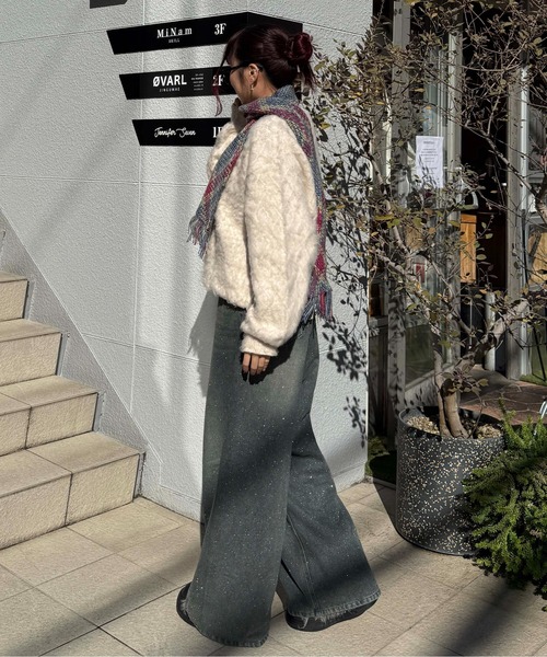 sedacle（セダクル）の「ヘンリーケーブルシャギーアソートニット（ニット/セーター・メンズ・ブラック/アイボリー/ブラウン・SMALL/MEDIUM/LARGE）」の9枚目の写真