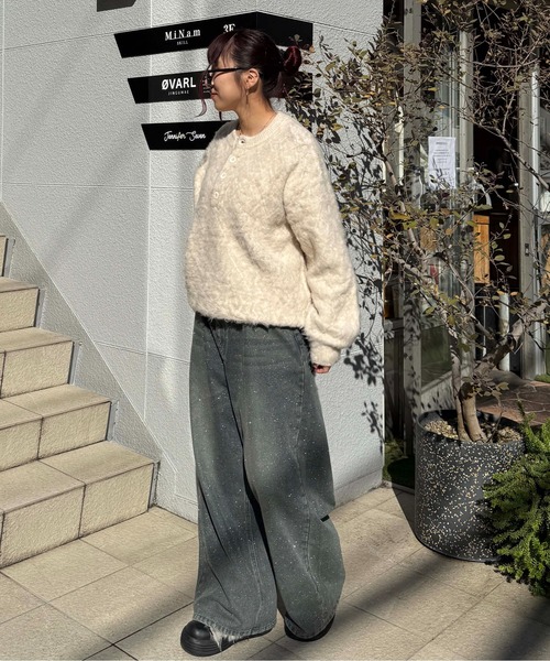 sedacle（セダクル）の「ヘンリーケーブルシャギーアソートニット（ニット/セーター・メンズ・ブラック/アイボリー/ブラウン・SMALL/MEDIUM/LARGE）」の13枚目の写真