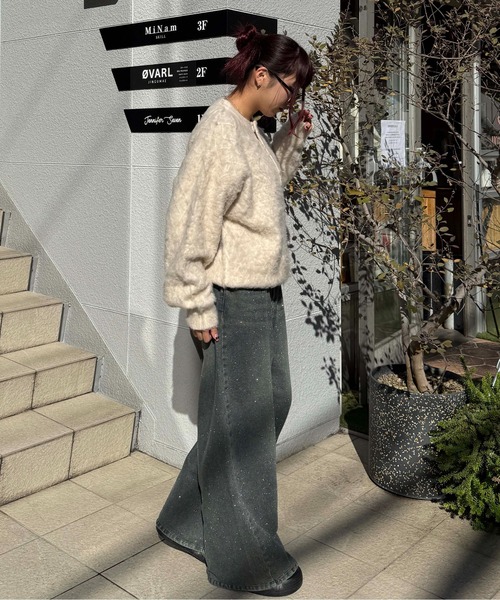 sedacle（セダクル）の「ヘンリーケーブルシャギーアソートニット（ニット/セーター・メンズ・ブラック/アイボリー/ブラウン・SMALL/MEDIUM/LARGE）」の14枚目の写真