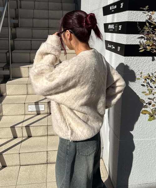 sedacle（セダクル）の「ヘンリーケーブルシャギーアソートニット（ニット/セーター・メンズ・ブラック/アイボリー/ブラウン・SMALL/MEDIUM/LARGE）」の5枚目の写真