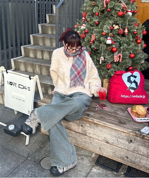 sedacle（セダクル）の「ヘンリーケーブルシャギーアソートニット（ニット/セーター・メンズ・ブラック/アイボリー/ブラウン・SMALL/MEDIUM/LARGE）」の17枚目の写真