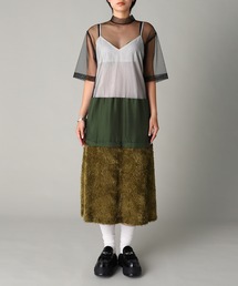 TOGA PULLA（トーガ　プルラ）の「TOGA PULLA Fringe tulle dress TP252-FH217（ワンピース）」